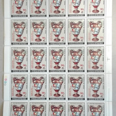 TIMBRE ROMÂNIA LP1280/1992 Galeria de Artă Apollo supratipar -Coala 25- MNH