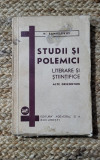 STUDII SI POLEMICI - H. SANIELEVICI ,1920
