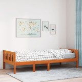 VidaXL Pat pentru copii fără saltea, maro, 75x190 cm, lemn masiv pin