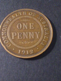 1 (One) Penny 1912 Australia, stare VF- / VF [poze]