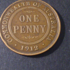 1 (One) Penny 1912 Australia, stare VF- / VF [poze]