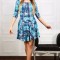 Rochie Imprimeu Fresh Dia Turcuaz - 38Marimea