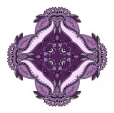 Sticker decorativ Mandala, Mov, 50 cm , 1063STK, natura si peisaje