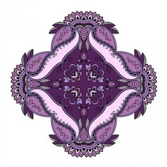 Sticker decorativ Mandala, Mov, 50 cm , 1063STK