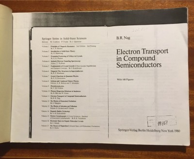 B. R. Nag - Electron Transport in Compound Semiconductors (1980 - copie xerox) foto