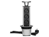 Prelungitor cu prize argintiu pentru mobilier 3680W IP20