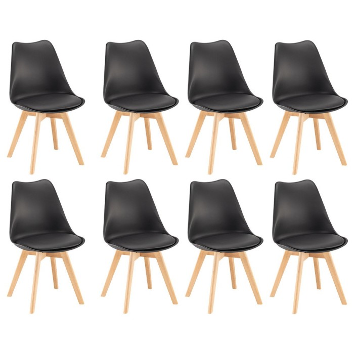 Silla &eacute;tkezősz&eacute;k 8 db fekete sz&iacute;nben
