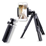 Cumpara ieftin Mini trepied camera/telefon, Telescopic, 28 cm, Negru, Nobrand