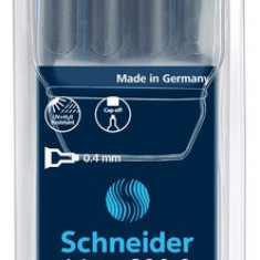 Universal Permanent Marker Schneider Maxx 220 S, Varf 0.4mm, 4 Culori/set - (n, R, A, V)