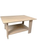 Masa cafea Turing, PAL Melaminat, cu raft depozitare, 87x60x43cm, stejar
