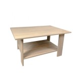 Masa cafea Turing, PAL Melaminat, cu raft depozitare, 87x60x43cm, stejar
