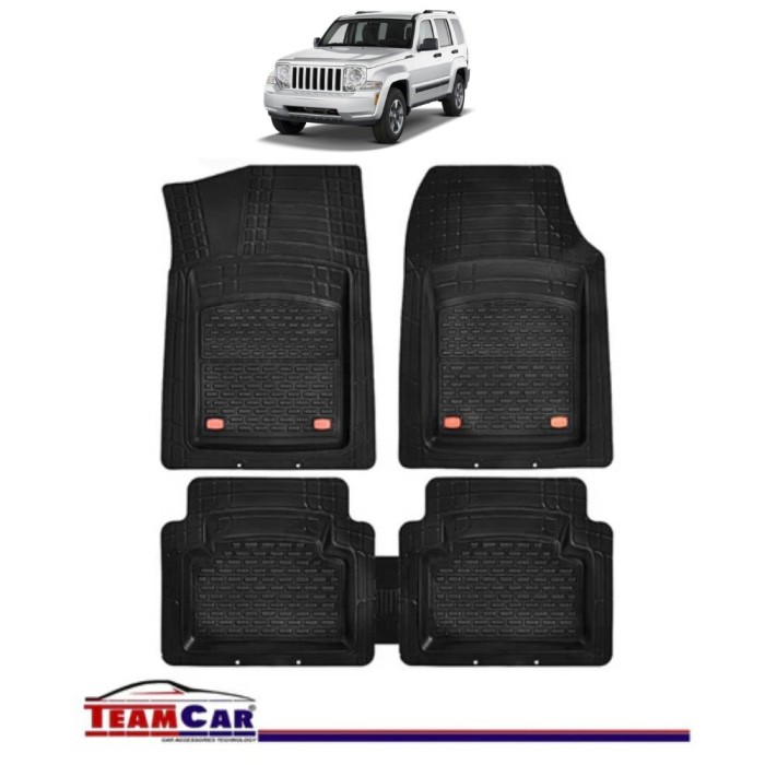 Covorase Auto TeamCar&reg; Tip Tavita Compatibile Jeep Cherokee KK (2008&ndash;2012) Negru Material Rezistent