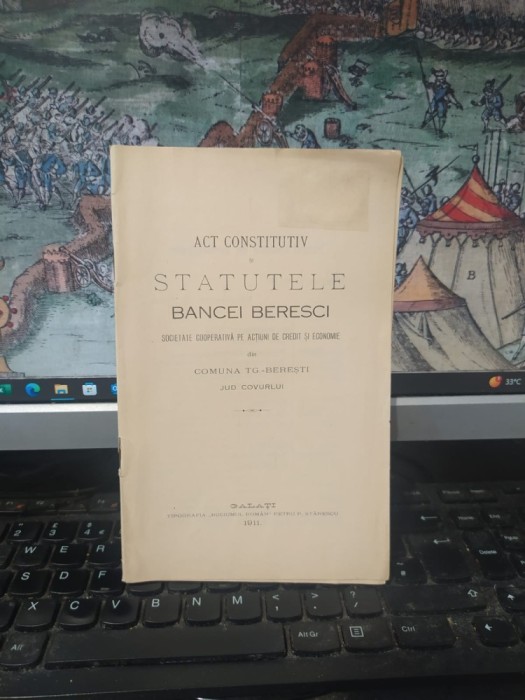 Act constitutiv și Statutele Băncei Beresci, Societate cooperativă pe acțiuni, de credit și economie, din Tg. Berești, jud. Covurlui, Galați 1911, 054