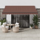 VidaXL Copertină retractabilă automat, maro, 400x300 cm