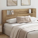Cumpara ieftin Tablă de pat cu sertar stejar artizanal 180 x 17 x 104.5 cm
