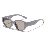 Ochelari de dama ovali, rama retro Asteroid GSM 17002, gri / maro