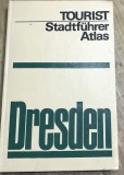 TRM3 Carte Dresden Tourist Stadtf&uuml;hrer Atlas Limba Germana, Editura Tourist Verlag Germania de Est RDG, Colectie Vintage