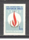 Romania.1968 Anul international al drepturilor omului DR.185, Nestampilat