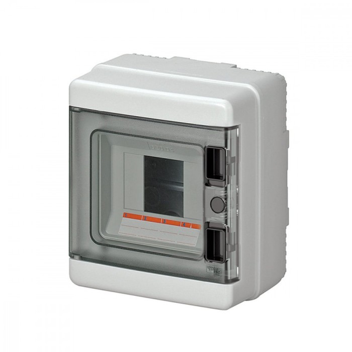 Tablou electric aplicat Elettrocanali 4 module IP65 cu usa fumurie din policarbon