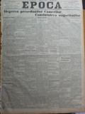 Ziarul Epoca, 18 Noiembrie 1899 ; Alegerea presedintilor Camerelor