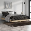 VidaXL Cadru de pat, stejar sonoma, 135x190 cm, lemn prelucrat