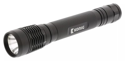 Lanterna cu carcasa din aluminiu neagra LED 10W Baterie tip C R14 Konig foto