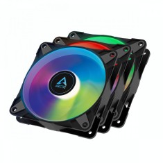 VENTILATOR ARCTIC PC, P12 PWM PST A-RGB Value Pack 3buc, 120x120x25mm, w/ PWM &amp;amp; cablu PST, low noise FD bearing, high static pressure, Black, &amp;quo