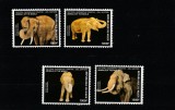 Niger 2017 - Fauna , Animalele lumii , Serie 4 valori , dantelate , MNH , Mi.4717-4720