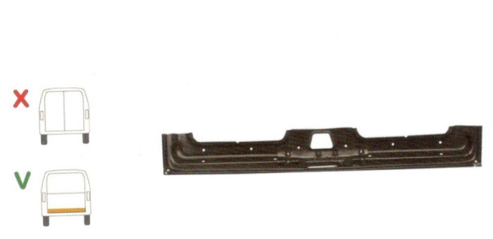 Segment reparatie haion spate Vw Transporter T4, 1990-2003, Partea Centru, Spate, partea de jos, pentru modelul cu o usa spate (haion)