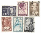 Grecia - Regi si regine greci - 1956, valori obliterate