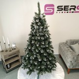 Brad artificial Christmas Deluxe by Sersimo, Crystal nins cu merisoare, 2D, 200cm Household NewTrend, Oem