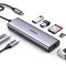 Hub USB-C UGREEN CM512, 2 x USB-A 3.0 - 1 x USB-C - 1 x HDMI - 1 x SD - 1 x microSD - RJ45, Gri
