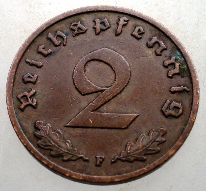 2.850 GERMANIA 2 REICHSPFENNIG 1938 F