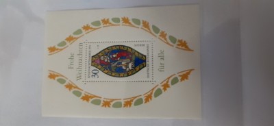 Berlin West-Craciun 1976 ,arta,vitralii- colita nestampilata-MNH (W1) foto