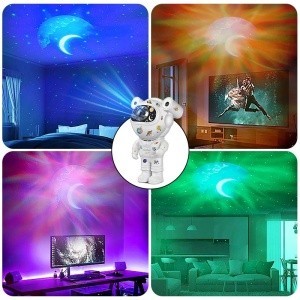 Proiector Laser Astronaut cu Joc de Lumini Aurora Boreală și Stele
