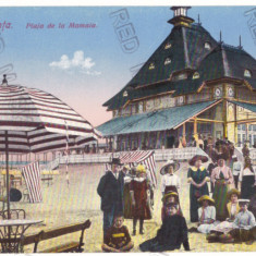 2201 - CONSTANTA, plaja de la Mamaia, Romania - old postcard - unused