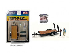 Platforma Auto ? Trailer + 2 Figurine, 1:64 American Diorama foto