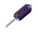 Carcasa cheie Topautochei&reg; pentru Fiat 500 Panda Punto Bravo Stilo Ducato Citroen Jumper Peugeot Boxer, mov, 3 butoane