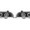 Set faruri Bmw Seria 5 (E39), 01.1996-06.2004, partea Stanga+Dreapta, Tuning, Fata, cu lumina parcare fibra optica; tip bec H1+H1; manual; negru, tra