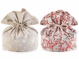 Cumpara ieftin Set 6 saculeti Craciun textil multicolor &Oslash;21cmx32H