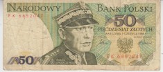 B11 17 - Bancnota foarte veche - Polonia - 50 zloti - 1986