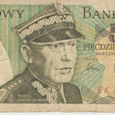 M1 - Bancnota foarte veche - Polonia - 50 zloti - 1986