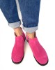 Ghete din piele naturala intoarsa cu talpa joasa Fucsia Edna, 35 - 41, Fuchsia, Ingiro