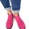 Ghete din piele naturala intoarsa cu talpa joasa Fucsia Edna