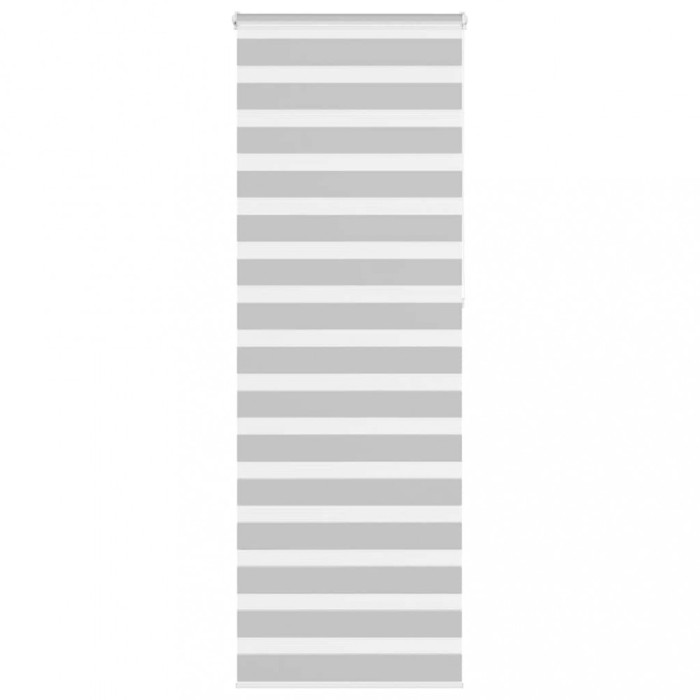 Jaluzea tip zebra gri deschis lățime țesătură 80,9 cm poliester