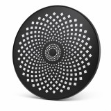 Palaria de dus rotunda 22.5cm neagra cu duze albe, jet ploaie