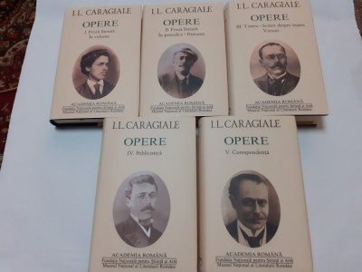 I.L. Caragiale &amp;ndash; Opere complete 1, 2, 3, 4, 5 (ed. lux, Academia Romana, 5 vol.) foto