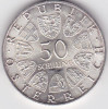 AUSTRIA 50 SCHILLING 1971, Europa, Argint