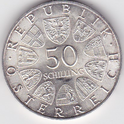 AUSTRIA 50 SCHILLING 1971