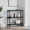 Gossi masa consola, negru, 75x22,5x75 cm, lemn prelucrat